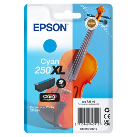 Oryginalny Tusz Cyan EPSON 250XL T16P2, C13T16P24010